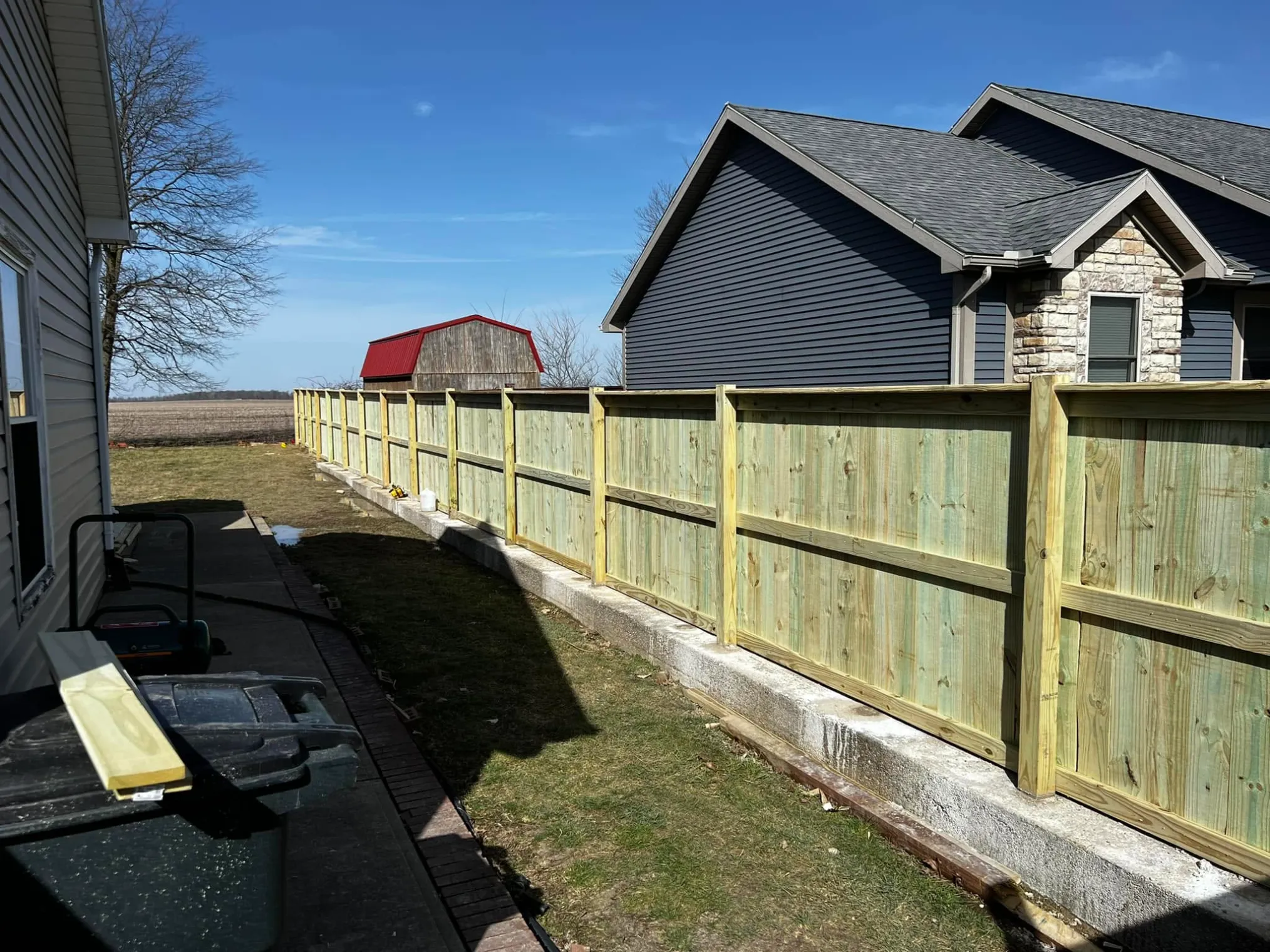 Completed Wood Fence Installation Project in Sidney, OH